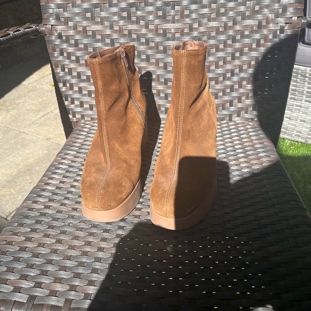 Wonders Brown Suede Ankle Boots